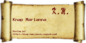 Knap Marianna névjegykártya